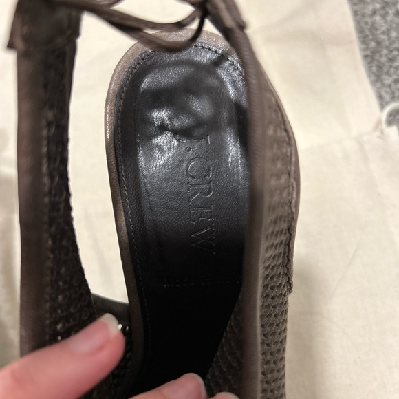 Brown J Crew Quorra Peep-toe Booties | size 8.5 M - Picture 11 of 12